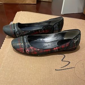 Coach plaid flats